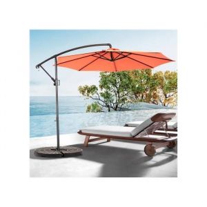 Parasol Extérieur Rectangulaire Double Face De 4,5 M Avec Manivelle (Orange). (Sans Pied) - Neuf