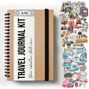 Tianyi-Carnet De Voyage À Remplir Personnalisable, Adapté Pour Bullet Journal, Livre Scrapbooking. Cahier Spirale A5 Our Adventure Book, Carnet De Voyage Enfant, Cahier Spirale, Cadeau Pour Voyageuse - Neuf