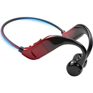 KALANKA-Casque Conduction Osseuse Bluetooth 5.4 &Eacute;tanche IPX5 avec M&eacute;moire MP3 32Go &Eacute;couteurs Sport Oreille Ouverte avec Micro Int&eacute;gr&eacute;, Casque Sans Fil pour Course Cyclisme Autonomie Longue et Lumi&egrave;re - Neuf