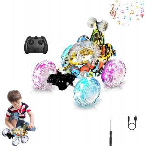 SANSH-Voiture Télécommandée Enfant, 4WD Voiture RC Rotation à 360 Degrés, 2.4 GHz RC Stunt Car Camion avec Câble USB, Enfant 3 4 5 6 Ans Voiture Enfant Téléguidé Voiture - Neuf