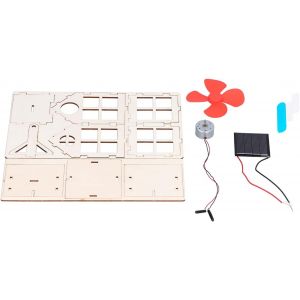 KAAQL-Moulin À Vent Maison En Bois Jouet D'Expérience À Énergie Solaire Pour Bricolage Enfants Enfants Science Expérience Éducative Jouet - Neuf