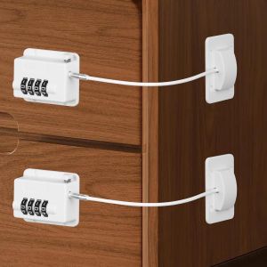 Securite Fenetre Enfant,Lot De 2 R&eacute;frig&eacute;rateur Serrure &Agrave; Code,Serrure De Porte De R&eacute;frig&eacute;rateur S&eacute;curit&eacute; Enfant,Serrure Frigo Pour Enfants Forte Adh&eacute;sif Serrure Frigo Pour Armoire,Fen&ecirc;tre - Neuf