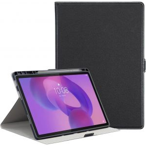 ELVORIX-pour Lenovo Idea Tab Pro Coque avec Porte-Stylo,Magn&eacute;tique Silicone Antichoc &Eacute;tui Housse Tablette pour Lenovo Tab Pro 12.7 Pouces 2025 TB373FU,Noir - Neuf