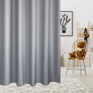 HJLIAN Rideau de douche epais et impermeable gris avec crochets de suspension (180 x 180 cm) - Neuf