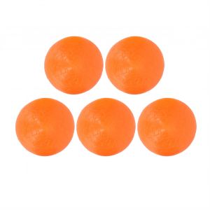 Lot De 5 Balles De Massage Pour L'entrainement Du Poignet, La Reeducation, Le Soulagement Du Stress, Pour Le Bureau, Orange (20 Degres), Forme Peche - Neuf