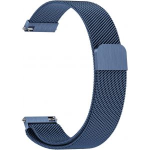 Métal Bracelet Pour 20mm 22mm Montre Homme Femme, Dégagement Rapide, Bracelets De Remplacement À Aimant Magnétique En Acier Inoxydable En Métal Pour Montre De 20mm 22mm (Bleu Marine, 22mm) - Neuf