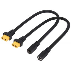 Sjzg-Xt60 Femelle Vers C&acirc;ble Adaptateur Jack Femelle Dc5.5&times;2.1mm Pour Fer &Agrave; Souder Ts100,Alimentation Pour Moniteur Fpv,Drone.(Dc2.1mm-F/30cm-2pack) - Neuf