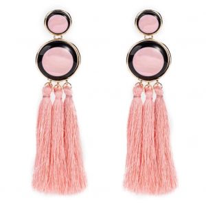 Style Simple Femmes Fil Pompon Balancer Boucles D'oreilles Frange Boucles D'oreilles Oreilles (Rose) - Neuf