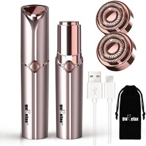 ¿2023¿- Epilateur Vi Femme, Rechargeable, 2x Têtes De Rechange Incluses, Rasoir Electrique Femme, Epilateur Vi Femme Sans Douleur, Flawless Epilateur Vi Pour Joues, Menton, Bras - Neuf