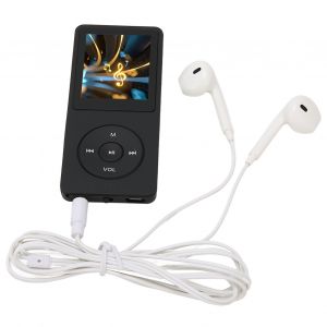 Lecteur MP3 MP4, ecran 1,8 pouces, memoire 8 Go, extensible 64 Go, autonomie de 30 heures, lecteur de musique multifonction pour le sport, noir - Neuf