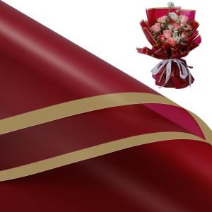 Papier Cadeau Fleur,Emballage Fleur,Papier Fleuriste,Papier Bouquet,Feuilles De Papier D'emballage Pour Bouquet De Fleurs,Papier Plastique Emballage Fleuriste,Papier Emballage Bouquet De Fleur(Rouge) - Neuf