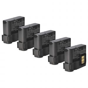 vhbw 5x Batterie remplacement pour Zebra BTRY-MPP-68MA1-01, P1040687 pour imprimante, scanner, imprimante d'&eacute;tiquettes (5200mAh, 7,4V, Li-ion) - Neuf