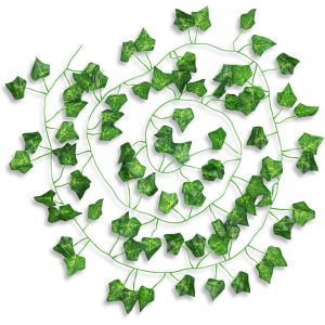 Lierre Artificiel,1 Pcs Faux Lierre Vigne,Plantes Guirlande Feuillage Vertes D&eacute;coration Interieur Ext&eacute;rieure Pour Mariage,F&ecirc;tes,C&eacute;l&eacute;bration,Cuisine,Bureau,Jardin Et D&eacute;coration Murale - Neuf