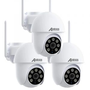 Cam&eacute;ra de surveillance ANRAN 5MP filaire WIFI ext&eacute;rieure int&eacute;rieure pivot &agrave; 355&deg; Audio bidirectionnel-P3-3 PI&Egrave;CES - Neuf