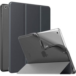 Case Compatible With Ipad 9th Generation 2021/Ipad 8th Generation 2020/Ipad 7th Gen 2019, Tpu Flip Case With Stand Ultra-Thin With Semi-Transparent Protector For Ipad 10.2, Space Gray - Neuf