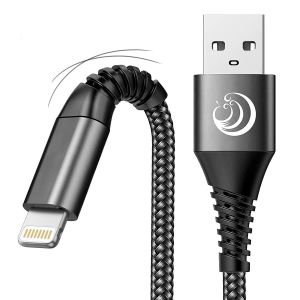 Thef-Câble Iphone Chargeur Iphone [Certifié Apple Mfi] Cable Chargeur Lightning Nylon Tressé Cordon Iphone Charge Rapide Fil Ultra Solide Pour Iphone 14 13 12 11 Pro Max Xs Xr X 8 7 Plus Se 6,Ipad - Neuf