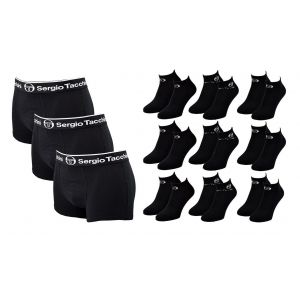 Boxer Homme Sergio Tacchini Lot De 3 Pack Cadeaux Pack De 3 Boxers Avec 9 Sneakers - Neuf