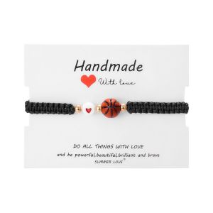 Unisexe Réglable Tressé Bracelet Sport - Basket-Ball - Neuf