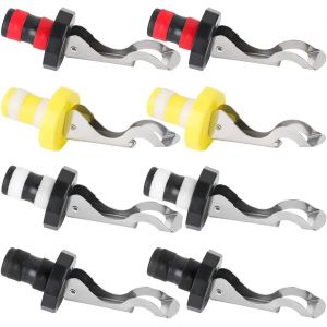 Checarzhn--No1-Bouchon À Champagne, 8 Pièces Bouchons De Bouteille Scellé Champagne Stopper Hermétique Bouchons De Vin Acier Inoxyable Bouchon Vin Pour Conserver Vin Rouge Champagne - Neuf
