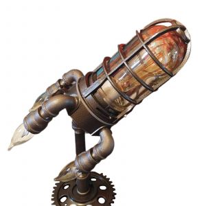 HJLIAN Veilleuse fusee Steampunk Bazooka Flamme Cadeau Decoration d'interieur - Neuf