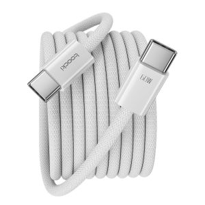EHNGA-Câble USB C vers USB C Charge Rapide, PD 60W 2M Cable Tressé Type C pour iPhone 16/15 Pro Max, MacBook Pro 2020, iPad Pro, Huawei Mate 60, Blanc - Neuf