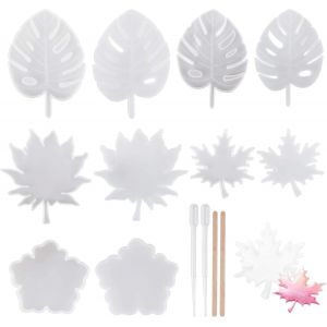Kal-Lot De 5 Moules En Silicone En Forme De Feuille D'érable Pour Fabrication De Savon, De Savon, De Résine, D'époxy - Neuf