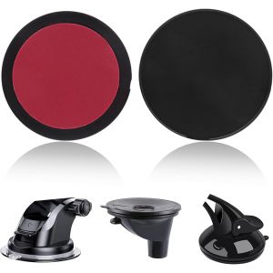 VornixorSarlshop-Lot de 2 plaques de fixation adh&eacute;sives pour tableau de bord - 80 mm - Plaque de montage pour ventouse - Coussinets circulaires double face pour pare-brise - 3 m pour support de voitu - Neuf