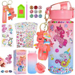 Créatif Fille 5-10 Ans, Verres À Boire Pour Enfants Licorne Bricolage Gourde Fille Diy Gourde Isotherme Bouteille Kit De Loisir Créatif Enfant Jeux Cadeau Noël Extérieur Jeux Enfant 2-8 Ans - Neuf