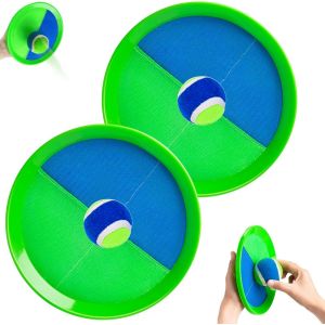 Mdy-Balle Raquette Scratch Jeux Jeu Exterieur Enfant Lancer Catch Ball Jouet Lancer Et Attraper Jeu De Balle Raquette De Plage 2 Pagaies De Balle À Attraper Velcro Cadeau - Neuf