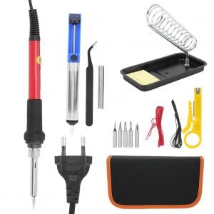 XYONG Ensemble de 15 fers a souder electriques a temperature reglable, outils de soudage du bois, prise 60WEU 220V - Neuf
