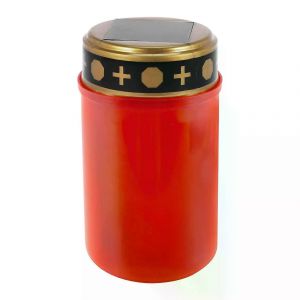 Bougie funéraire pour cimetière Tombe Lampes solaires avec éclairage LED Grave Lumière Divers Vent - Neuf