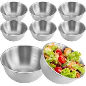 Loranka-Lot De 6 Bols En Acier Inoxydable - Diam&egrave;tre : 17 Cm - Empilables - En Acier Inoxydable - Passe Au Lave-Vaisselle - Saladiers - Saladiers - Bols &Agrave; Snacks - Bol De Service - Bol &Agrave; Sauce - Neuf