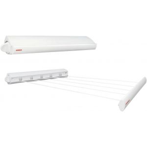 KGABERY-Séchoir Mural Rollfix 210 Longline,Sèche Linge Dépliable Avec 5 Fils De 4,20 Mètres,Étendoir À Linge Robuste Pour Intérieur Et Extérieur - Neuf