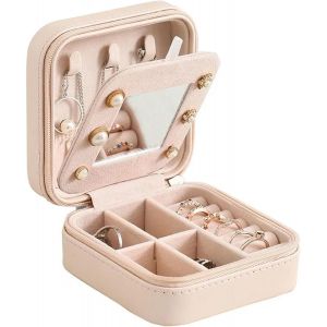 Boîte De Rangement De Bijoux En Flanelle À 3 Couches Verte, Colliers, Boucles D'oreilles, Bagues, Présentoir Pour Femmes, Grande Capacité Avec Serrure, Boîte À Bijoux - Neuf