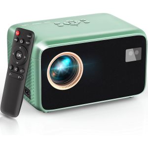 ¿Auto Focus/Keystone¿ Vidéoprojecteur 4K, Projecteur Video Wifi6 Bluetooth Natif 1080P Full Hd, 18000 Lux Mini Retroprojecteur Portable Avec Zoom 50% Pour Smartphone/Hdmi/Usb/Tv Stick - Neuf