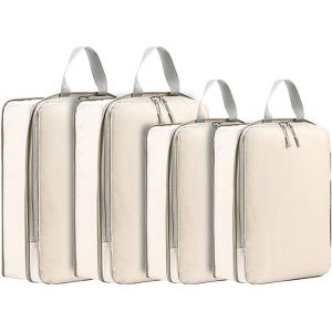 Val D'Organisateur R&eacute;tractable, Seau De Compression 4 En 1, Sac D'Organisateur De Voyage, Sac D'Organisateur De Voyage, Sac &Agrave; Dos D'Organisateur De Voyage. -Beige - Neuf