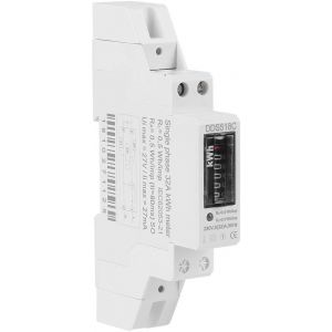 Compteur électrique monophasé numérique LCD 220 V KWH 5-32 A DIN rail KWH mètre - Neuf