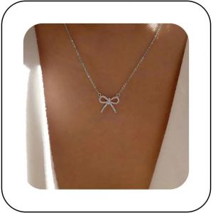 Kal-Collier Boho Avec Noeud En Strass Collier Ras Du Cou Avec Noeud En Cristal Collier Pendentif Noeud En Or Collier Avec Noeud En Cz Collier Avec Noeud En Cristal Étincelant Collier Avec Noeud - Neuf
