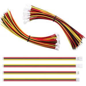 20 Paires Jst 2.0 Ph 3 Pin Connecteur,Jst Ph 2.0 Mm 3 Broches Connecteur M&acirc;le Et Femelle Avec C&acirc;ble Fil &Eacute;lectrique 150mm 22awg - Neuf