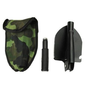 Pelle Pliante Polyvalente Pour L'ext&eacute;rieur - Outil De Camping Multifonction Avec Scie, Houe Et Manche R&eacute;glable Pour La Randonn&eacute;e Et Le Jardinage - Neuf