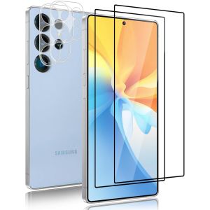 Kal-Film De Protection D'écran En Verre Blindé Pour Samsung Galaxy S25 Ultra -2 + 2 Films De Protection D'écran Pour S25 Ultra -Avec Film De Protection De L'appareil Photo -Protection Blindée - Neuf