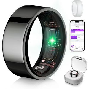 Bague Intelligente 6.0 Et &Eacute;tui De Chargement[L'industrie D'abord &iquest; Erreur De Mesure 0][&Eacute;tanch&eacute;it&eacute; Ip68] Bague Intelligente 2025 Pour Homme Et Femme Pour Suivi Du Sommeil, Spo2, Anneau De - Neuf