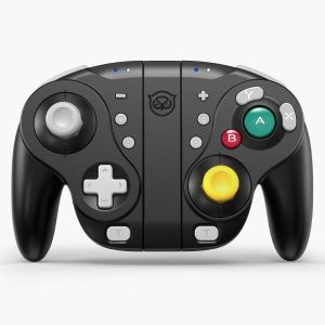 Wizard Rechargeable Gamecube Controller For Switch/Switch 2, Contrôleur Gamecube Sans Fil Avec Joystick À Effet Hall, Programmable, Gâchette Mécanique, Gyroscope 6 Axes, Turbo Et Vibration (Noir) - Neuf
