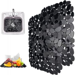 KALANKA-Lot de 2 tapis d'&eacute;vier, en PVC, 40 x 30 cm, tapis d'&eacute;vier, protection d'&eacute;vier, tapis de protection, tapis d'&eacute;vier de cuisine, d&eacute;coupable pour vaisselle, verrerie, l&eacute;gumes - Neuf