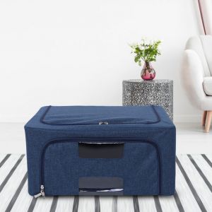 Hjlian Boite De Rangement Pliable En Tissu Oxford Impermeable Pour Vetements Et Couettes, Pour Usage Domestique (Bijoux Bleu, 20 L) - Neuf