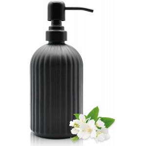 Distributeur De Savon En Verre De 414 Ml Avec Pompe En Acier Inoxydable 304 Antirouille, Distributeur De Savon Liquide Rechargeable Pour Salle De Bain, Cuisine, Comptoir, Buanderie[APP8812147] - Neuf