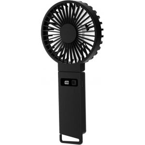 Ventilateur portable rechargeable par USB, puissant ventilateur portable avec affichage numérique, ventilateur pliable pour voyage - Neuf