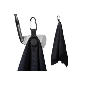 Serviette De Golf En Microfibre Pour Chariots Et Clubs, Avec Patch D&eacute;tachable Et Motif Gaufr&eacute;. - Neuf