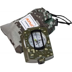Boussole Militaire Lensatic Af-4580, &Eacute;tanche Et R&eacute;sistante Aux Secousses Avec Calculateur De Distance Cartographique, Pochette Pour Camping, Randonn&eacute;e - Neuf