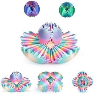 DDA-Balle Anti Stress Gear Ball Anti Stress Enfant Gear Ball Imprimé en 3D Fidget Toys Gear Sphere The Steampunk Whirling Wonder Fidget Gear Ball Balle Anti Stress 3D Gear Et Jouet de Relaxation - Neuf